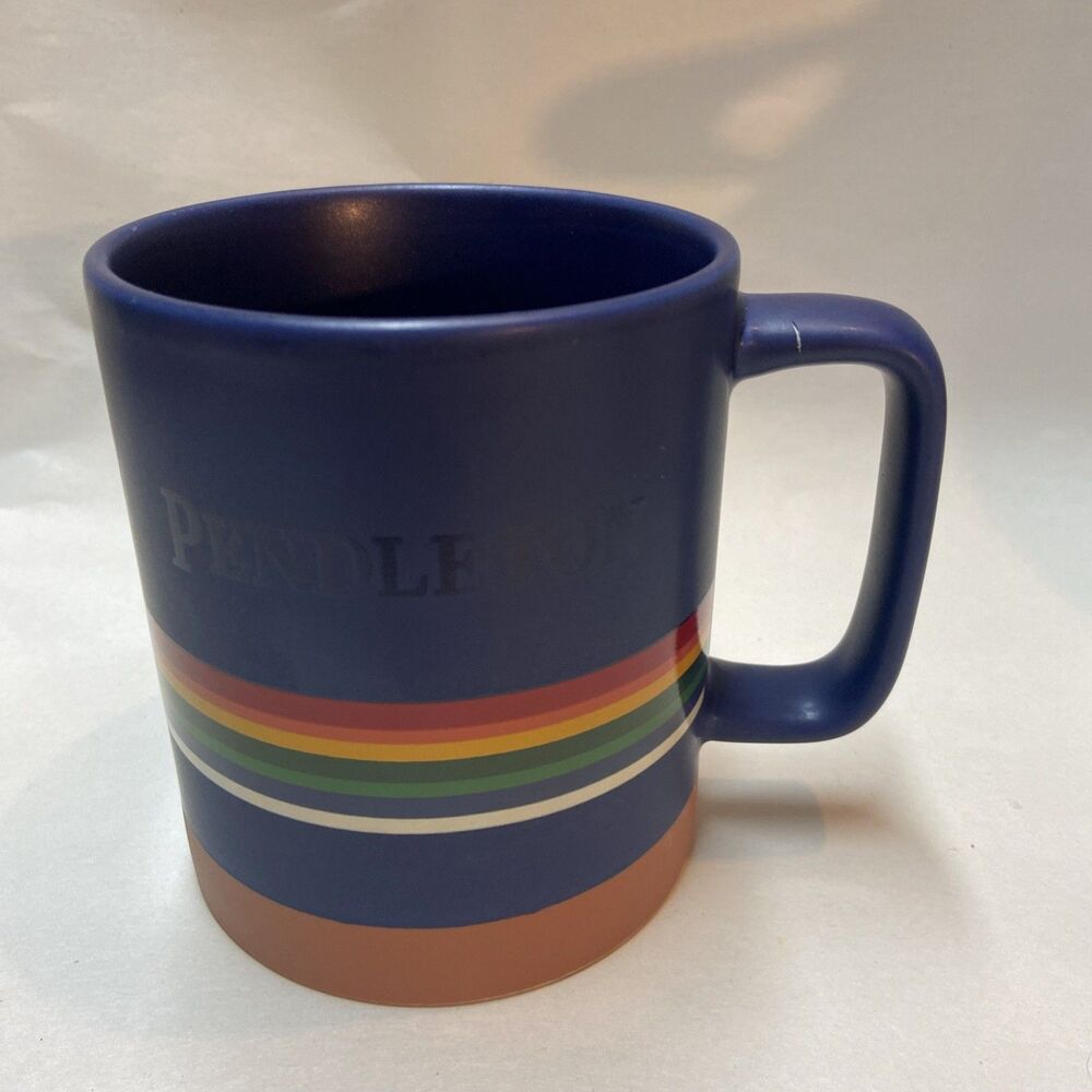 Pendleton Woolen Mills National Parks Stoneware 18oz Tea Coffee Mug Cup  Blue